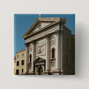 Facade of the Church of Santa Maria della 2 Inch Square Button