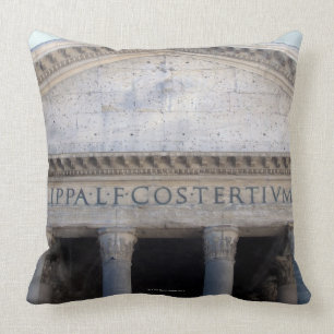 Facade of the Pantheon in Rome, Italy Throw Pillow