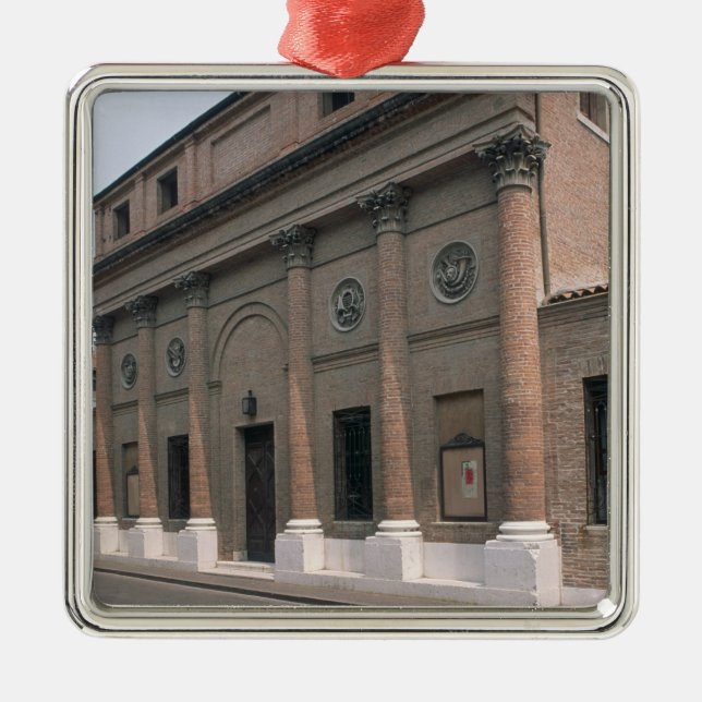 Facade of the Teatro Accademico (photo) Metal Ornament (Front)
