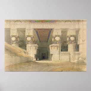 Facade of the Temple of Hathor Poster