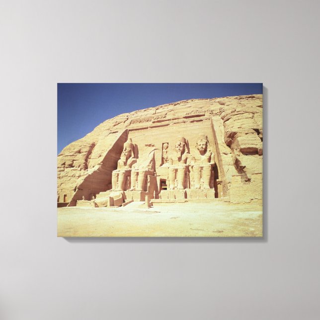 Facade of the Temple of Ramesses II Canvas Print (Front)