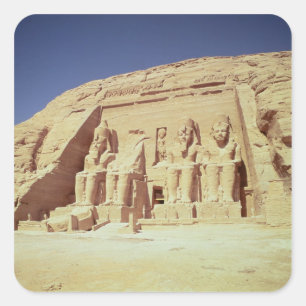 Facade of the Temple of Ramesses II Square Sticker