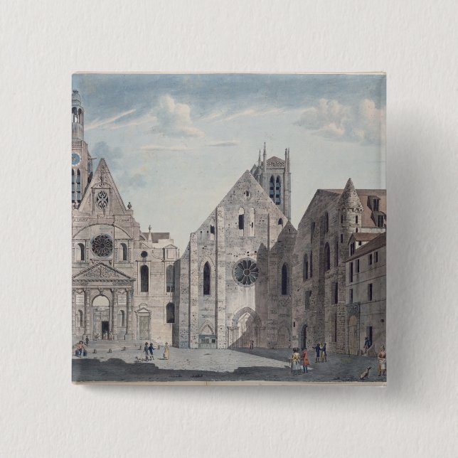 Facades of the Churches 2 Inch Square Button (Front)