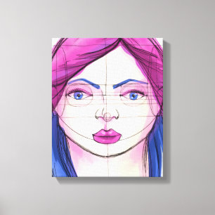 Face 9 canvas print
