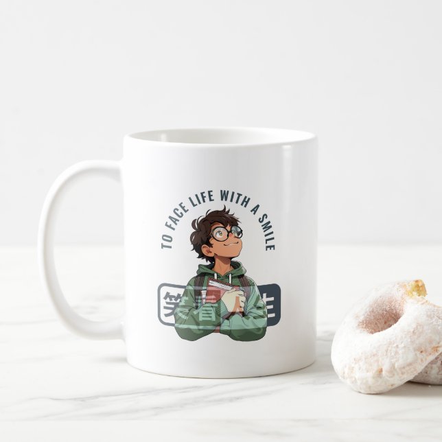 Face à la vie avec un sourire | 11# Mug classique (Avec donut)