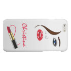 Face and Lipstick Kiss Mirror Matte iPhone 6 Cases