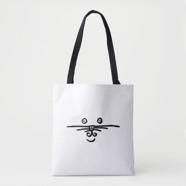 Face and Tail Tote Bag (Front)