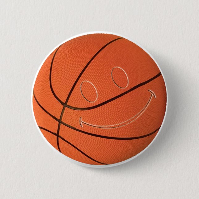 FACE BASKETBALL 2 INCH ROUND BUTTON (Front)