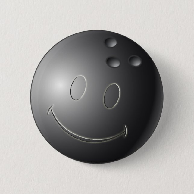 FACE BOWLING BALL 2 INCH ROUND BUTTON (Front)