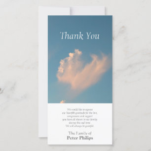 Face Cloud 3 Sympathy Thank You Photo card