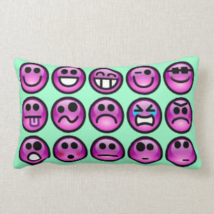 Face Emoticon Throw Pillows
