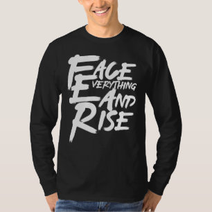 Face Everything & Rise Illustration Graphic Desig T-Shirt