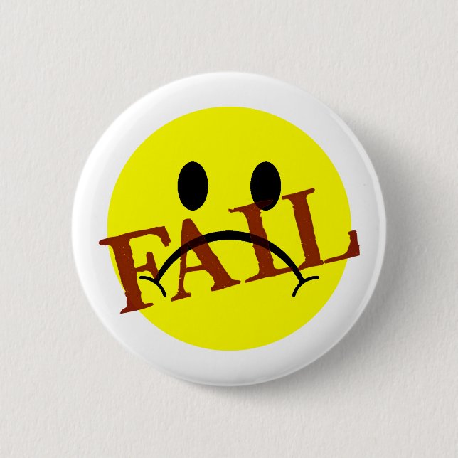 Face FAIL 2 Inch Round Button (Front)