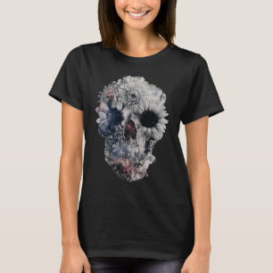 Face Floral Skull Skeleton Halloween Costume T-Shirt