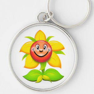 FACE FLOWER KEYCHAIN