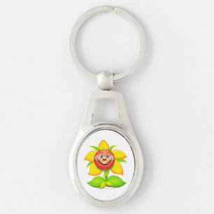 FACE FLOWER KEYCHAIN