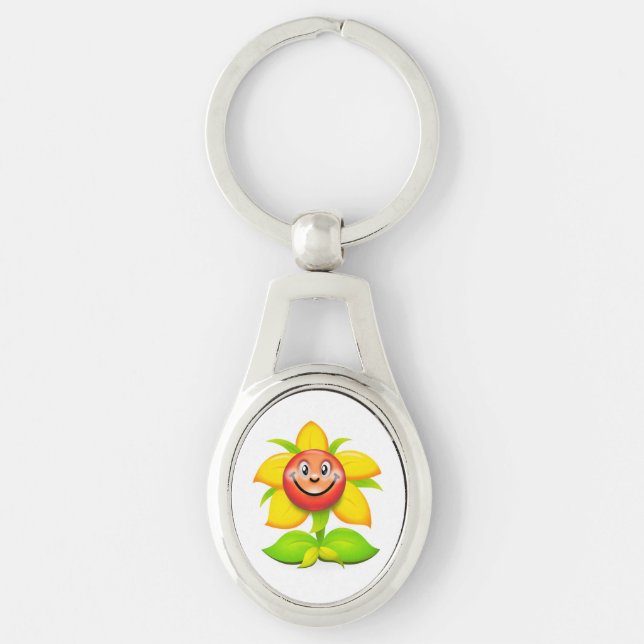 FACE FLOWER KEYCHAIN (Front)