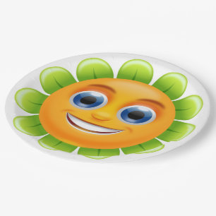 FACE FLOWER PAPER PLATE