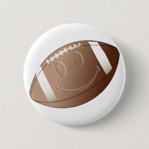 FACE FOOTBALL 2 INCH ROUND BUTTON
