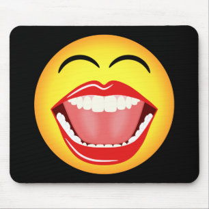 Face Fun Funny Yellow Mousepad Mousemat