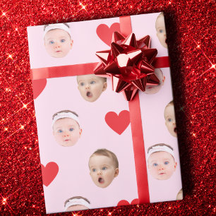 Face Gift Wrap, Custom Photo Gift Wrap, Baby Gift Wrapping Paper