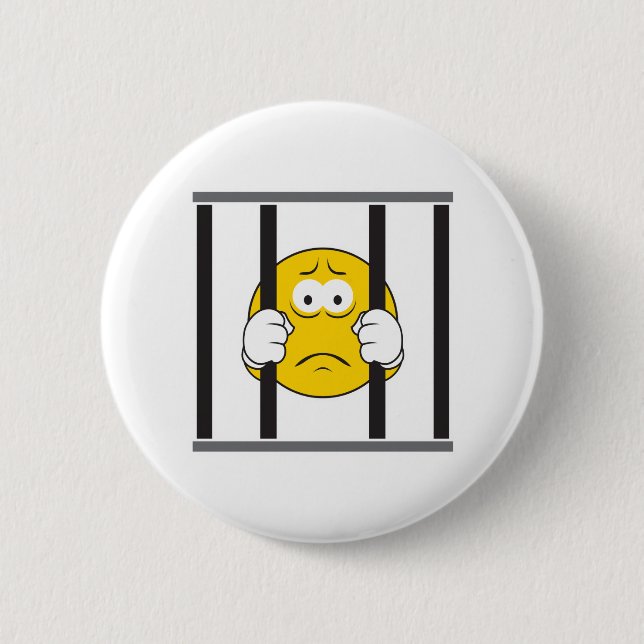 Face in Jail 2 Inch Round Button (Front)
