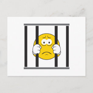 Face in Jail Postcard