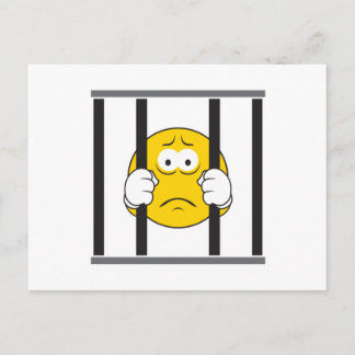 Face in Jail Postcard