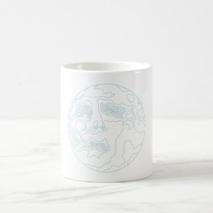 face in the moon coffee mug