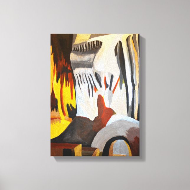 Face in the Rocks art Canvas Print (Front)