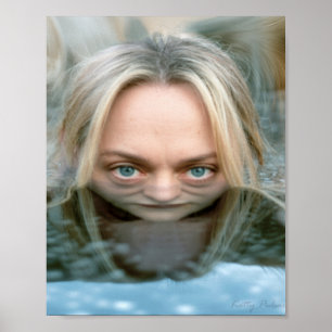 "Face in the Water" Art Poster Print Katty Pulsar