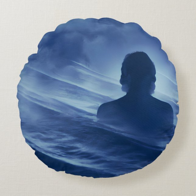 Face it Alone Round Pillow (Front)