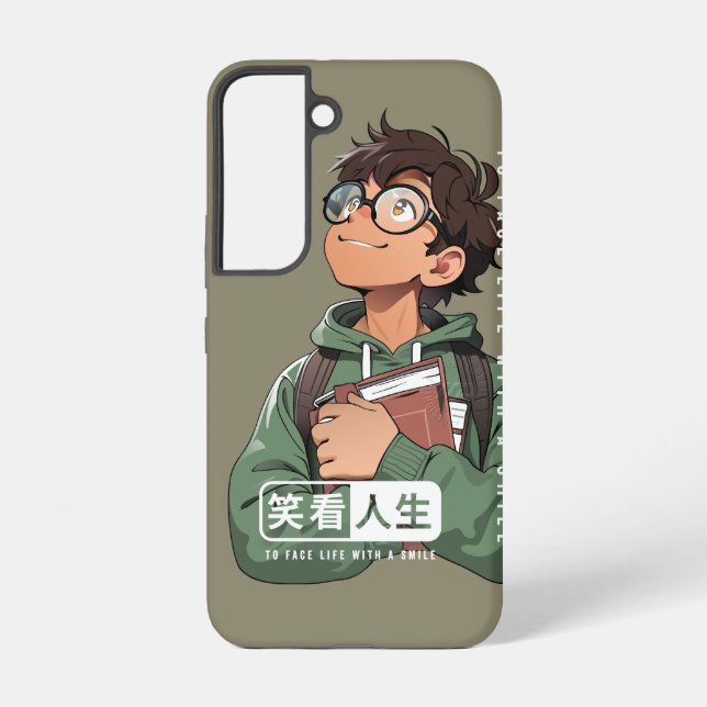 Face life with a smile | samsung galaxy s22 case (Back)