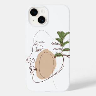 Face Line Art Abstract Aesthetic Artwork Case-Mate iPhone 14 Case