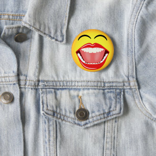 Face LOL Yellow Funny Custom Round Button