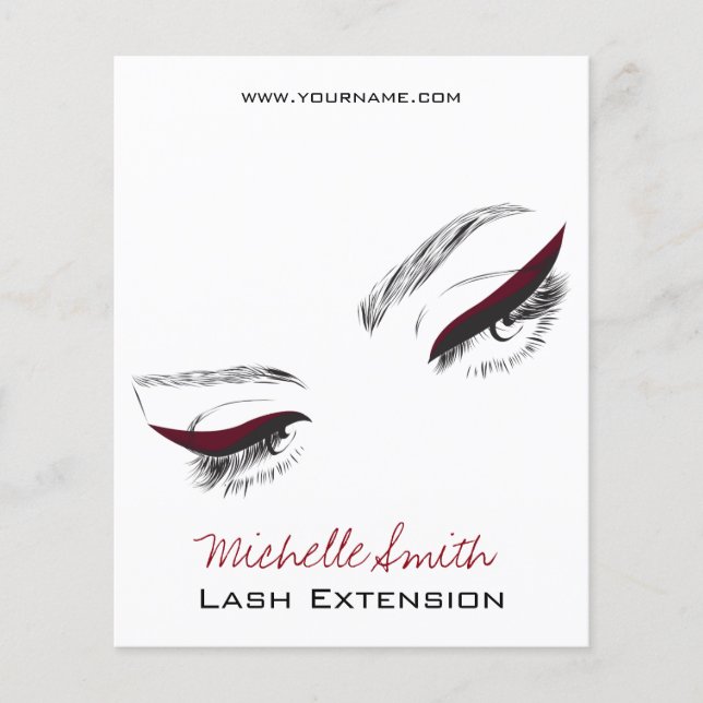 Face long lashes eyeliner Lash Extension Flyer (Front)