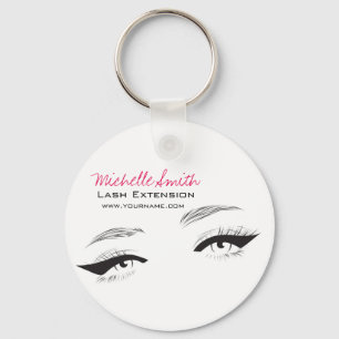 Face long lashes eyeliner Lash Extension Keychain