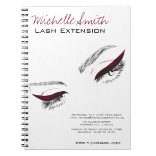 Face long lashes eyeliner Lash Extension Notebook
