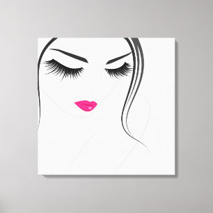 Face long lashes Lash Extension Canvas Print