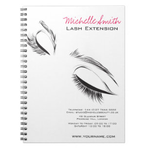 Face long lashes Lash Extension Notebook