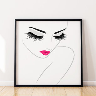 Face long lashes Lash Extension Poster