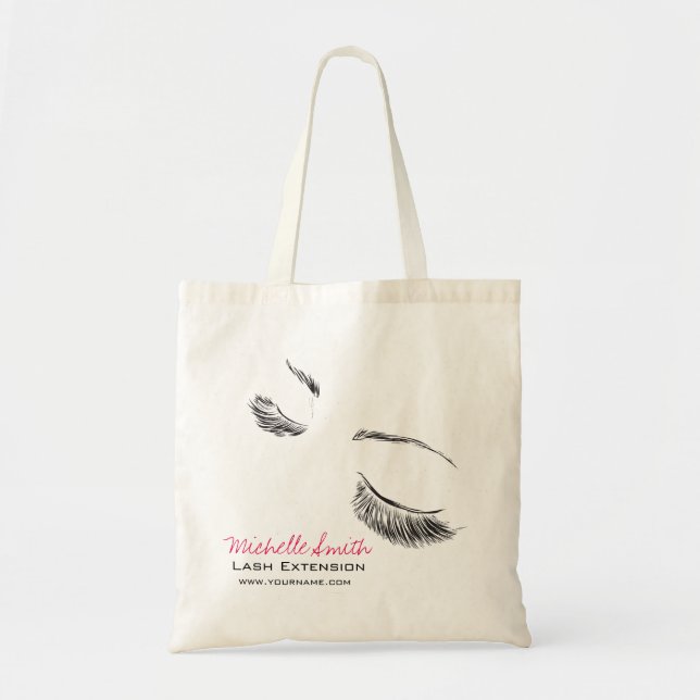 Face long lashes Lash Extension Tote Bag (Front)