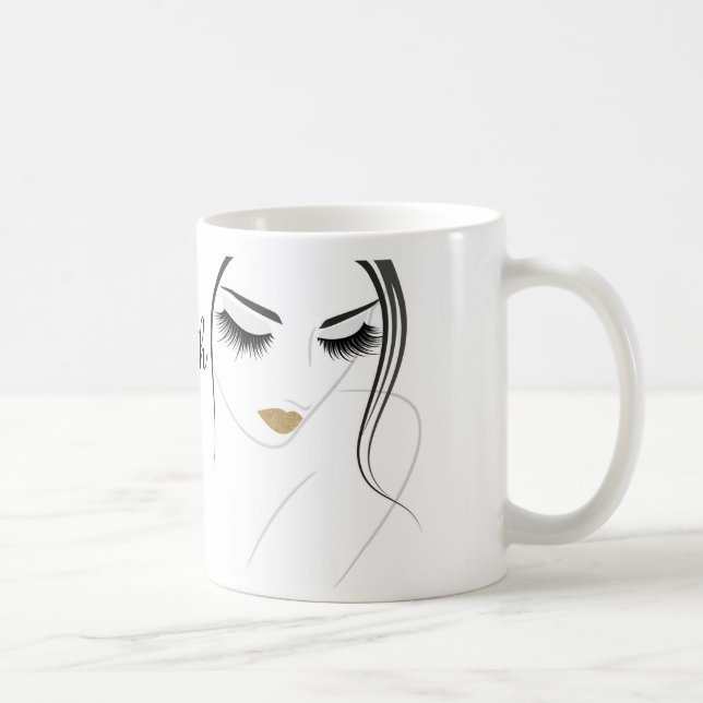 Face long lashes Lash Extensions Coffee Mug (Right)