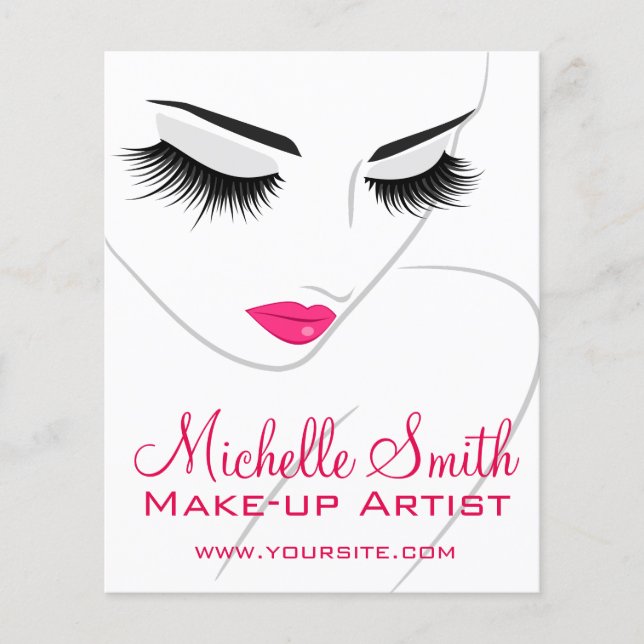 Face long lashes Lash Extensions Flyer (Front)