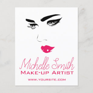 Face long lashes pink lips Lash Extensions Flyer