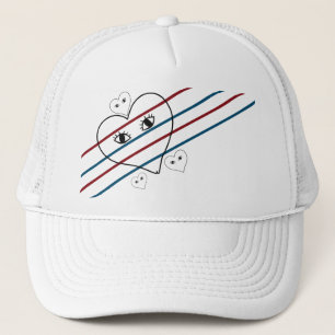 Face Love Heart Trucker Hat