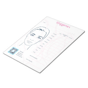 Face Map Tear-Away Note Pad