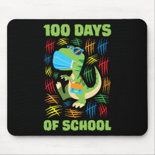 Face Mask Fun 100 Days Of School Boys Girls Mouse Pad