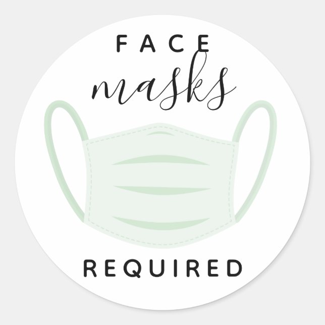 Face mask requred label (Front)