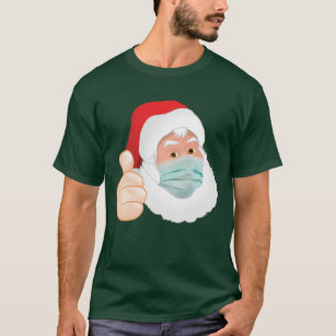 Face Mask Santa Claus with Thumbs Up, ZSD T-Shirt